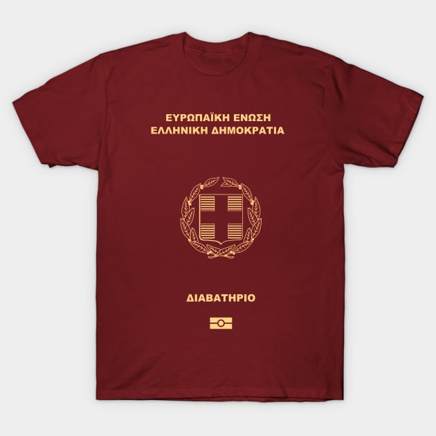 Greece passport T-Shirt by Travellers